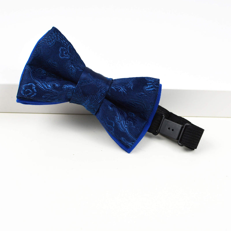 navy blue kid bow tie for wedding handmade in Quebec
