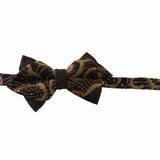 Diamond Point Bow Tie-Brown African Print