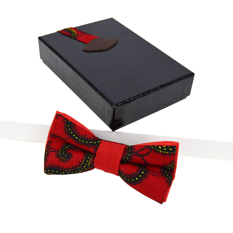 Red Bow Tie - African Print
