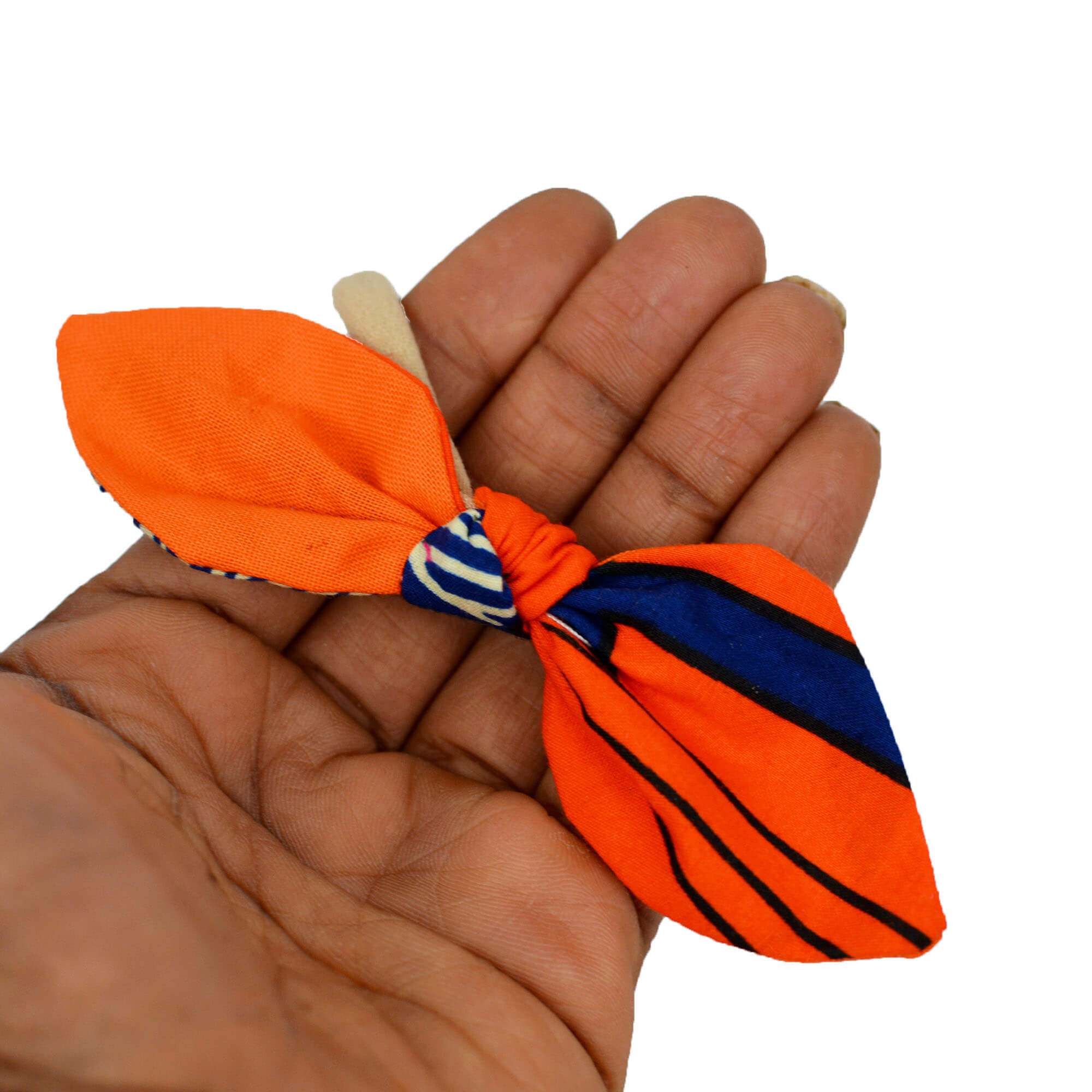 Duo Bandeaux Boucles Papillon - Mauve Et Orange
