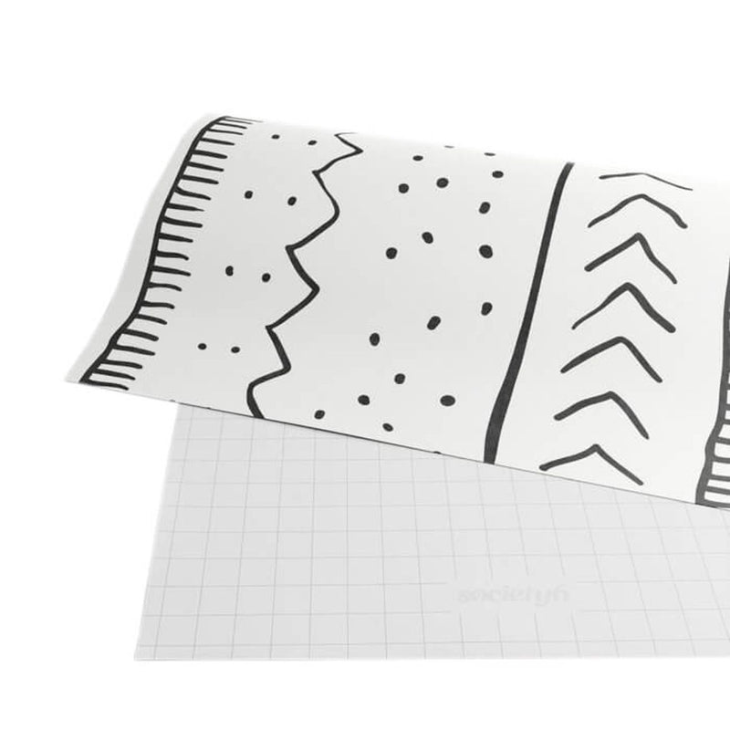 Gift Wrapping Paper - White Black Striped