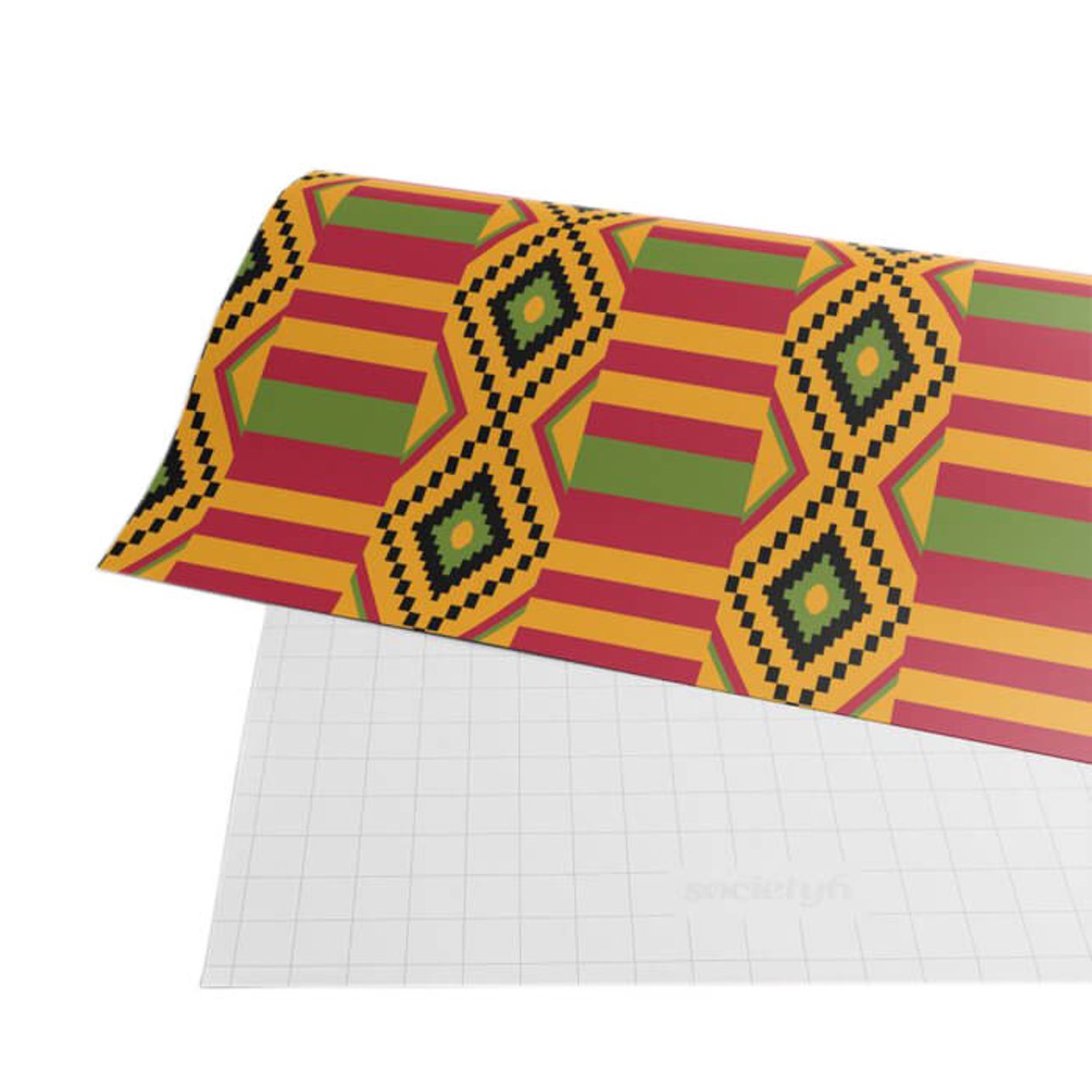 Gift Wrap Paper - Red Yellow Green Kente