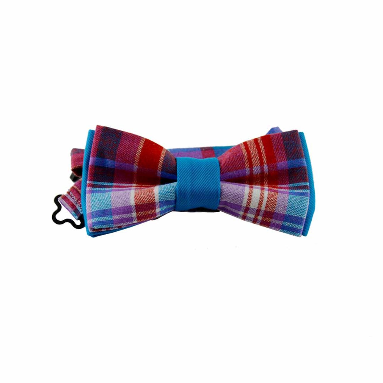 Pink Plaid Bow Tie-Madras