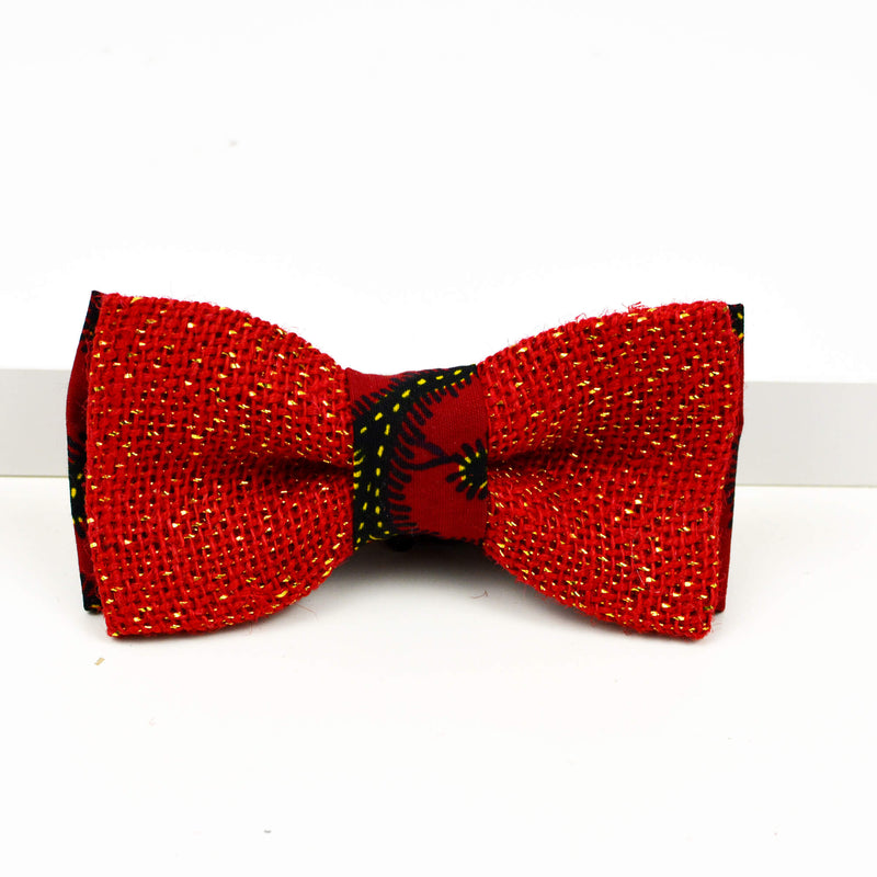 sparkling romantic red bow tie, great gift for men, husband, boy friend