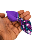 2 Knot Bow Headbands - Purple, And Orange