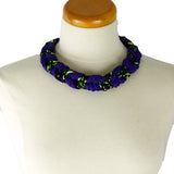 Braided necklace - purple