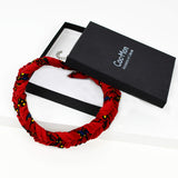 Braided necklace - red