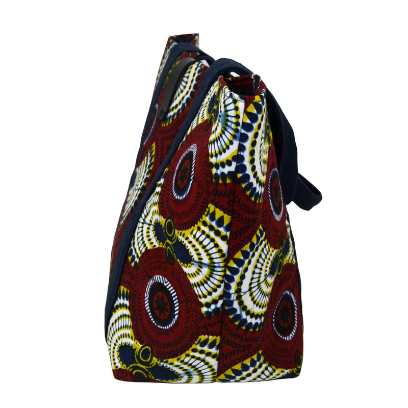 African print tote bag - red