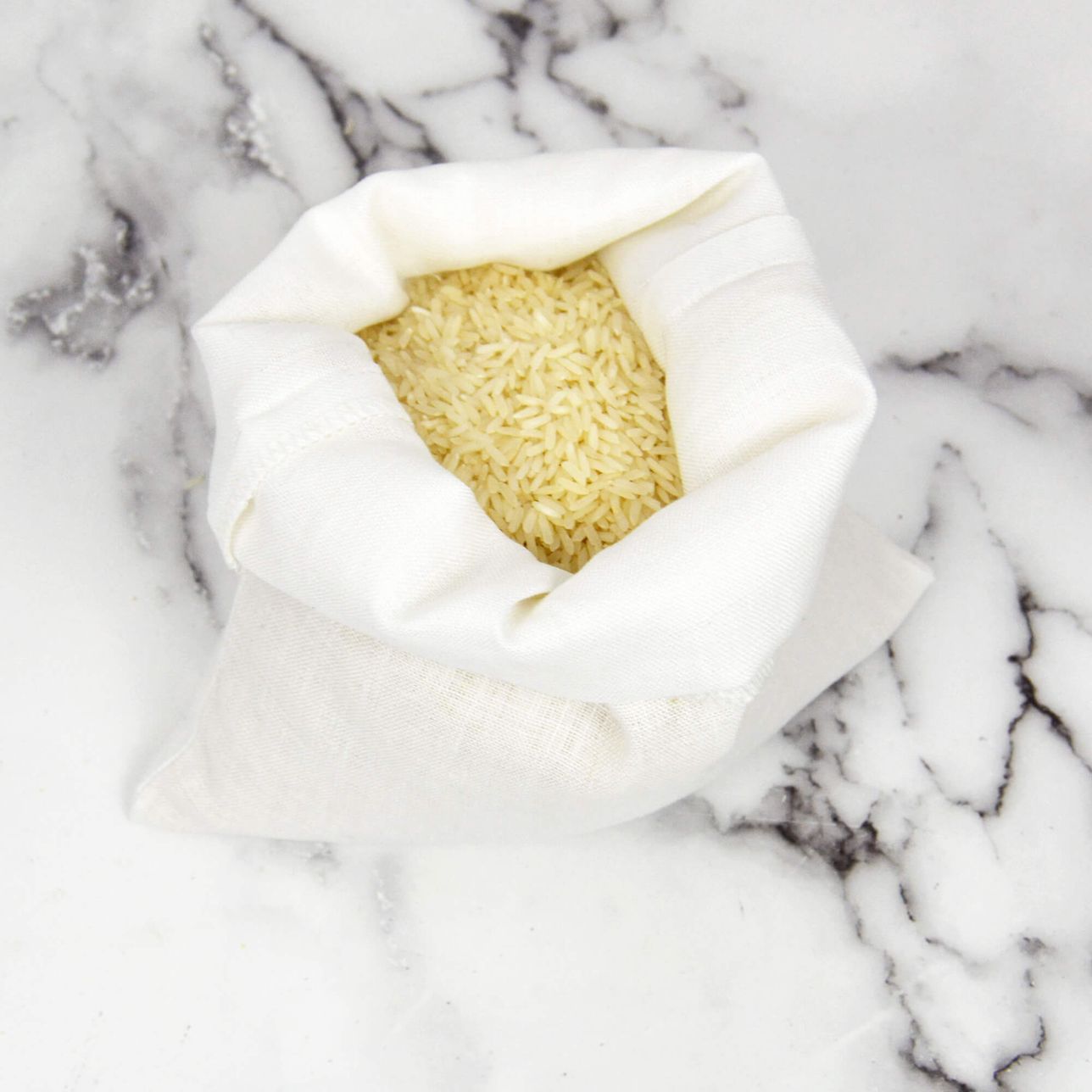 Bulk Bags - Set of 3, White Organic Linen