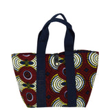 African print tote bag - red