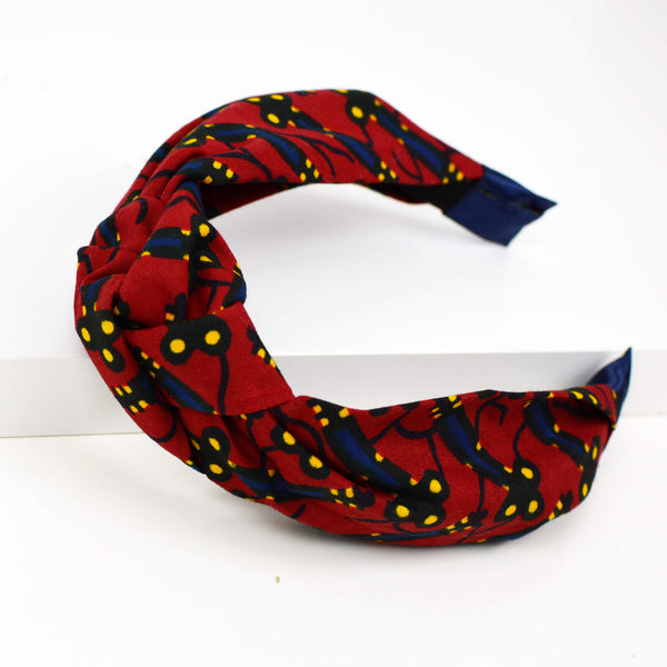 Knot Headband - Red, Black & Yellow Design