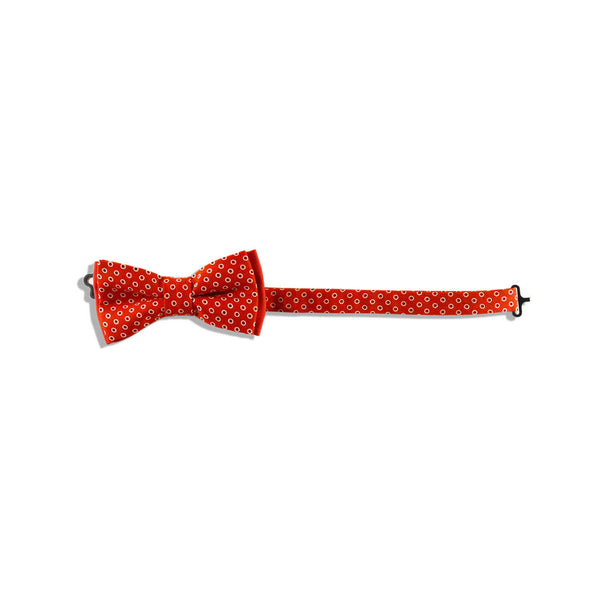Red Bow Tie - White Polka Dots Shweshwe