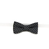 South African Shweshwe black white polka dot bow tie