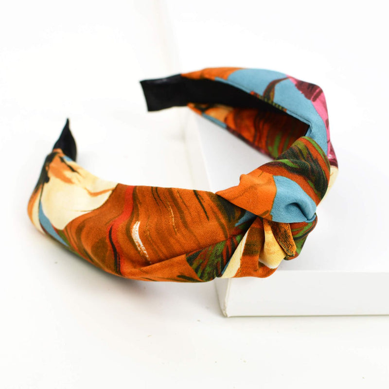 Knot Headband And Scrunchie - Colorful