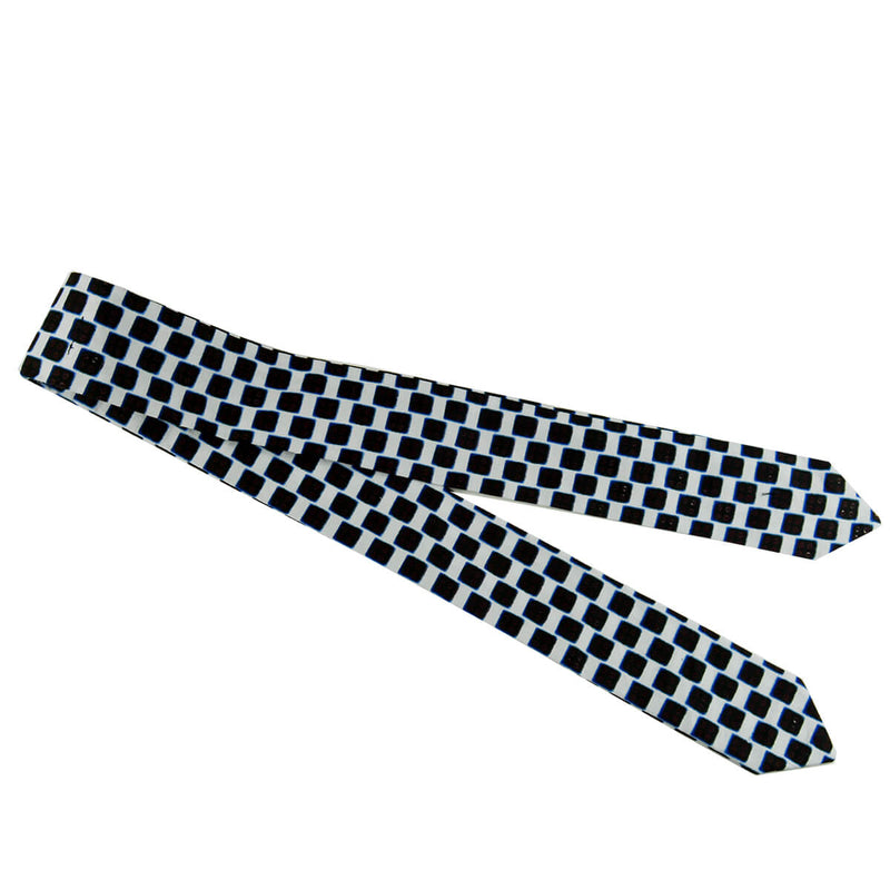 Tie Headband, Bow Tie Headwrap - Black And White African Print