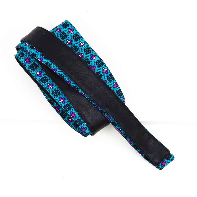 Women's Belt Teal Blue Leather Belt Wide Obi Belt Wrap 3 Inch Waist Cincher  Belt Handmade Gift 
