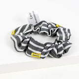 Knot Headband And Scrunchie - White And Gray