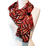 infinity brown silk satin scarf