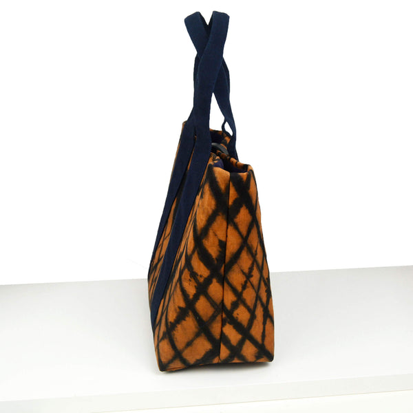 women brown and black ecofriendly zero wastecanvas tote bag 