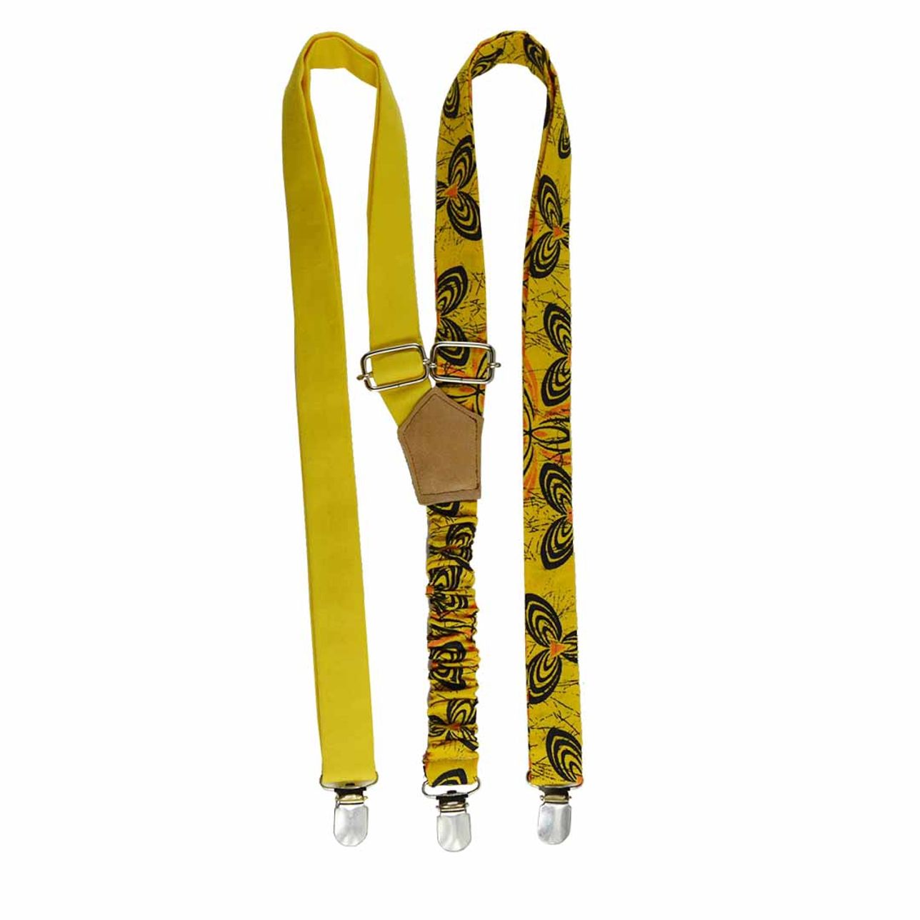 Noeud Papillon Et Bretelles - Jaune Shweshwe