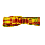Criss Cross Headwrap - Yellow Plaid Madras